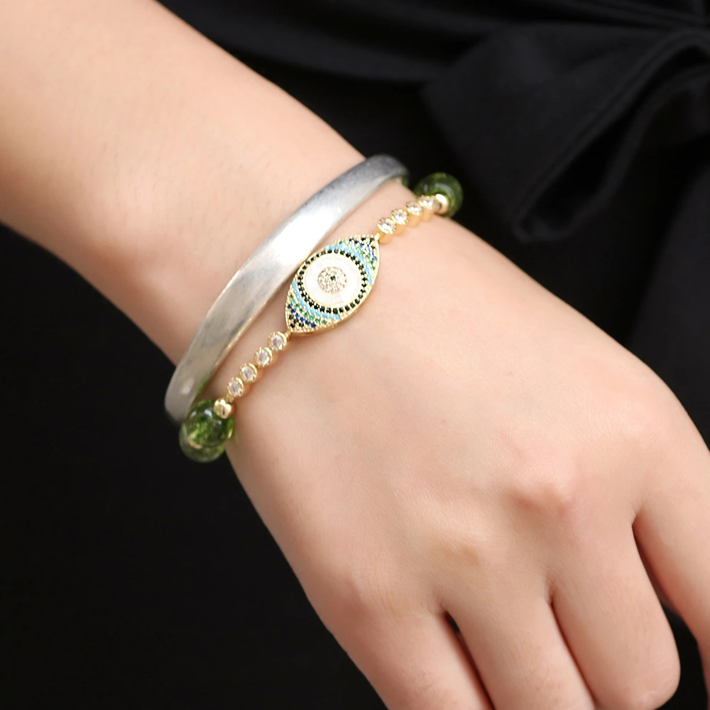 Alloy eye diamond bracelet