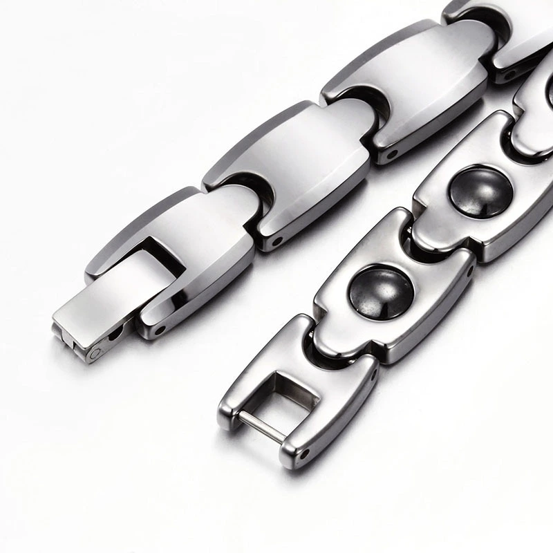 Magnet tungsten steel men's bracelet