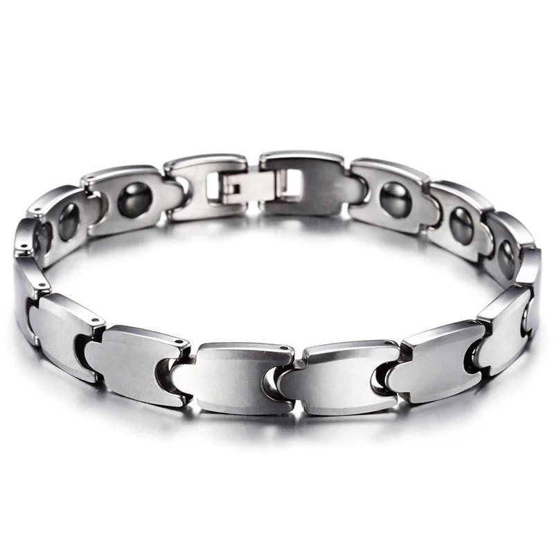 Magnet tungsten steel men's bracelet