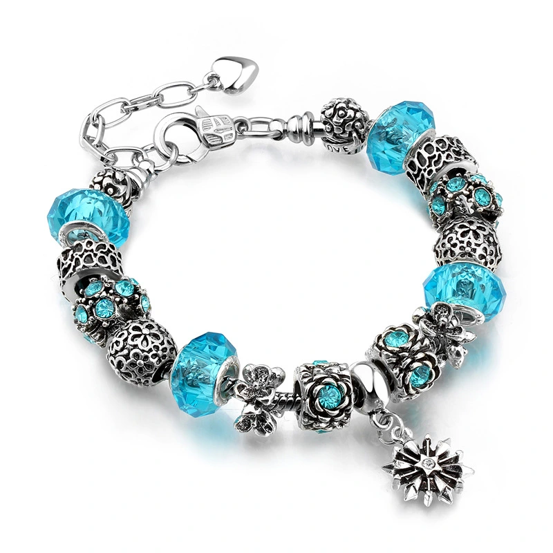 Glass crystal beaded bracelet