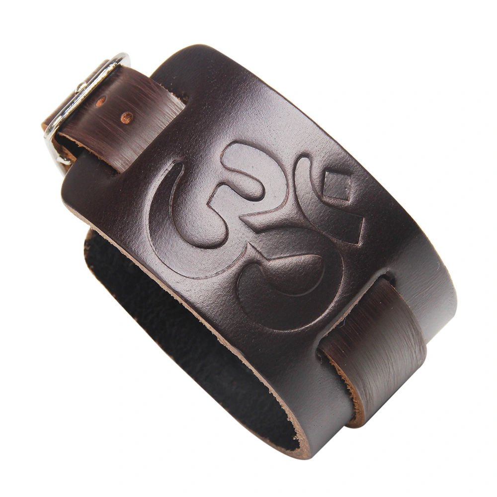 Leather bracelet six-word mantra 2021 explosion models leather bracelet jewelry