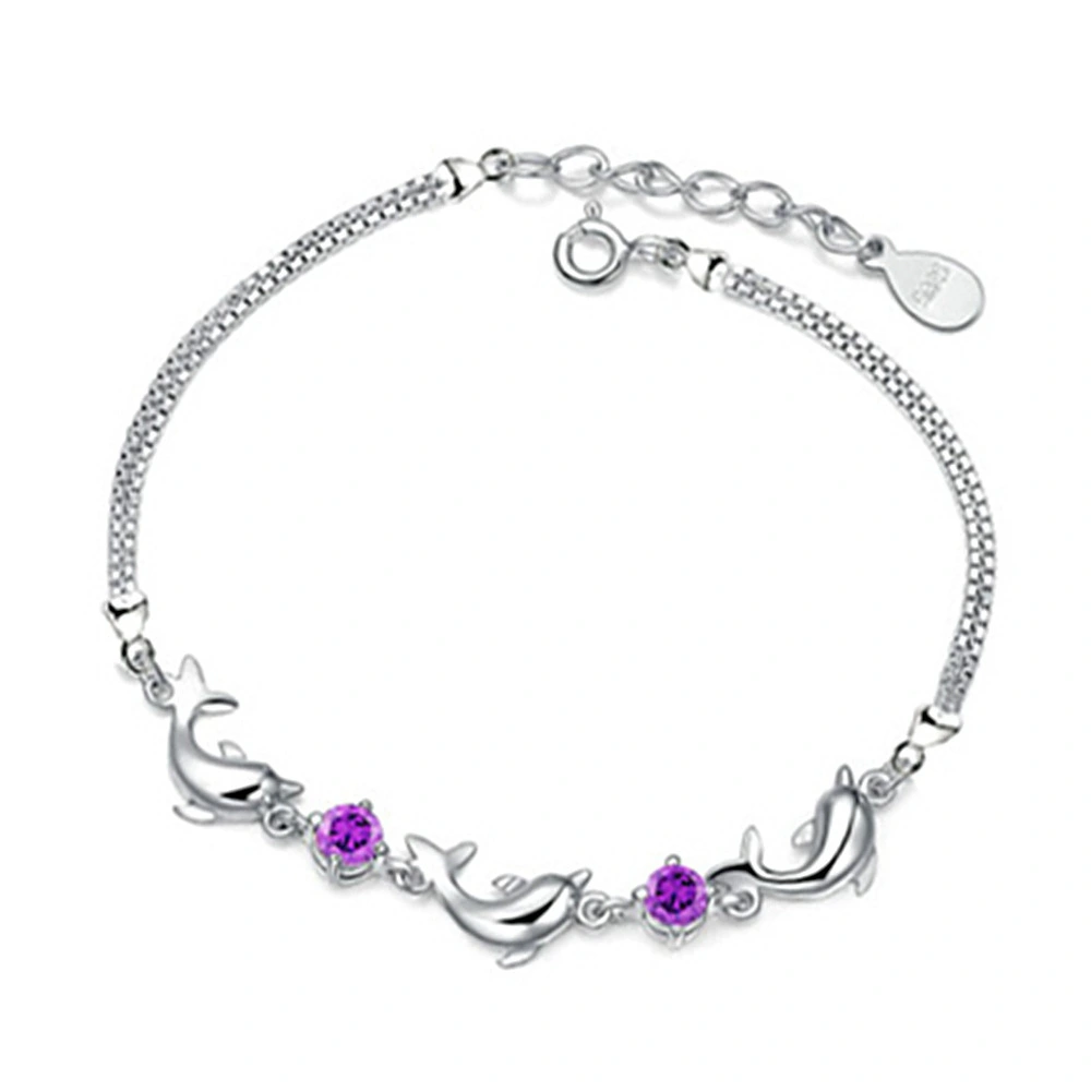 Heart-to-heart girl confession crystal bracelet