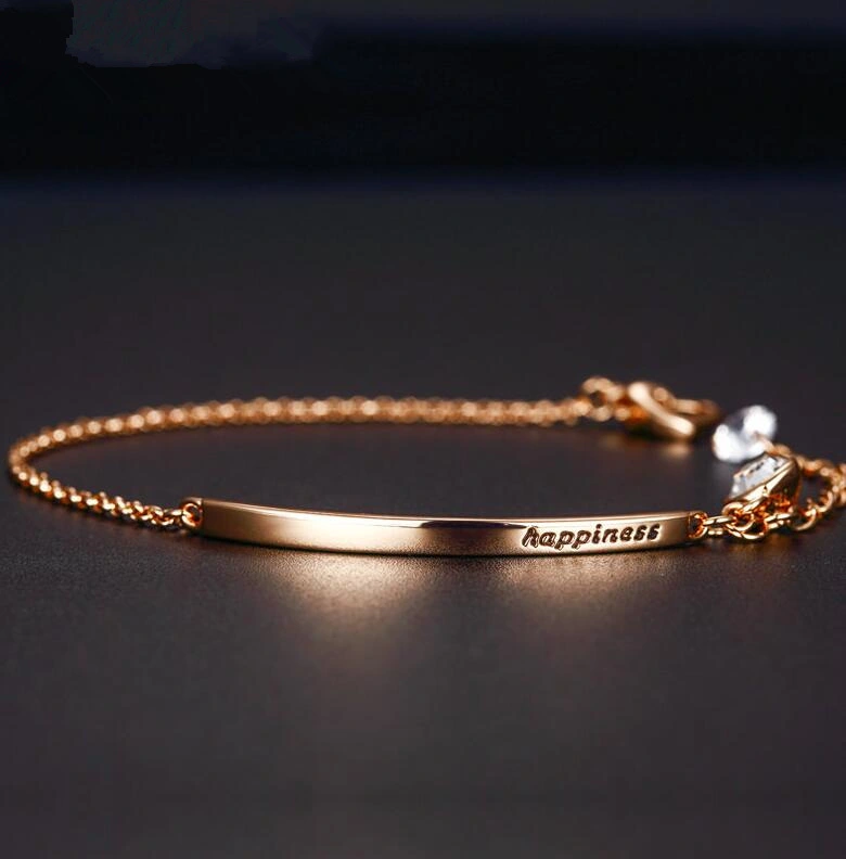 High Quality Ol Style Cubic Zirconium Gold Color Austrian Crystal Bracelet Jewelry Wholesale