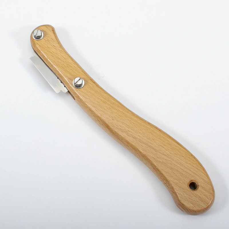 Bread cutter with wooden handle