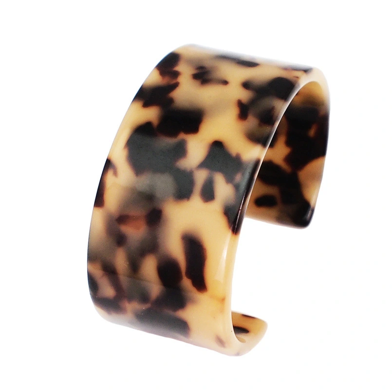 Acrylic Painted Acetate Plate Wide Bangle