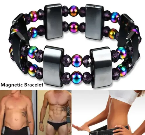 Cat eye black gallstone magnet combination bracelet new hand-woven bracelet