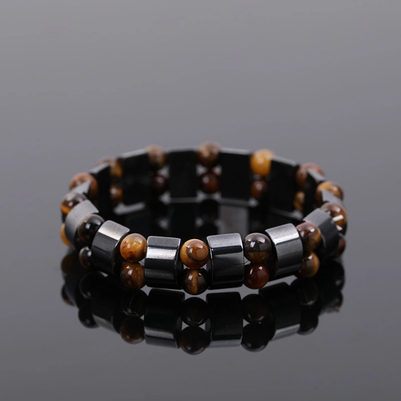 Cat eye black gallstone magnet combination bracelet new hand-woven bracelet