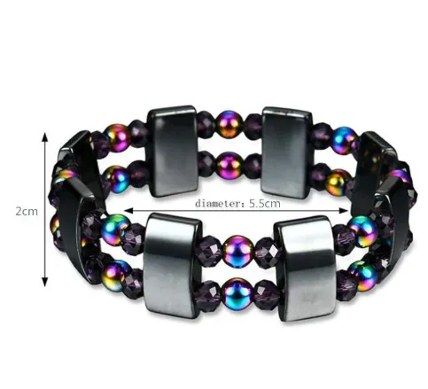 Cat eye black gallstone magnet combination bracelet new hand-woven bracelet