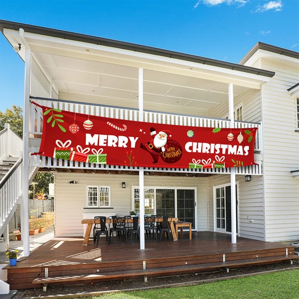 Christmas Letters Banner Decorative Flag