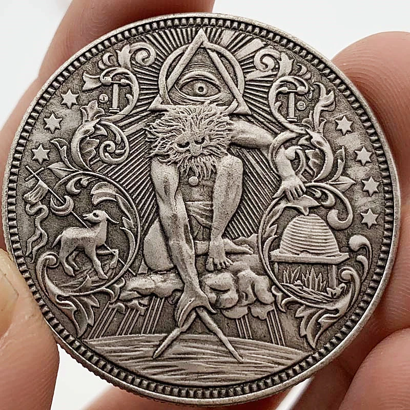 Deep carved coin copper silver coin medal