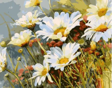 Frameless Flower Oil Painting Digital Painting