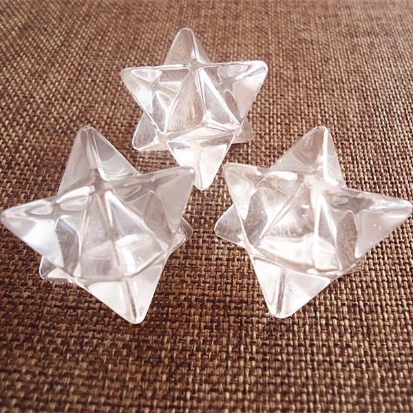 Clear Quartz Crystal Merkaba Stars