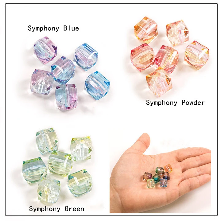 Symphony Square Beads 10mm Handmade Diy Jewelry Accessories