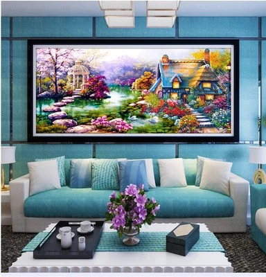 Bedroom landscape oil painting paste diamond cross stitch