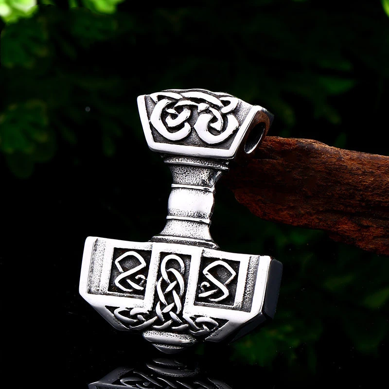 Stainless Steel Thor's Hammer Personality Pendant