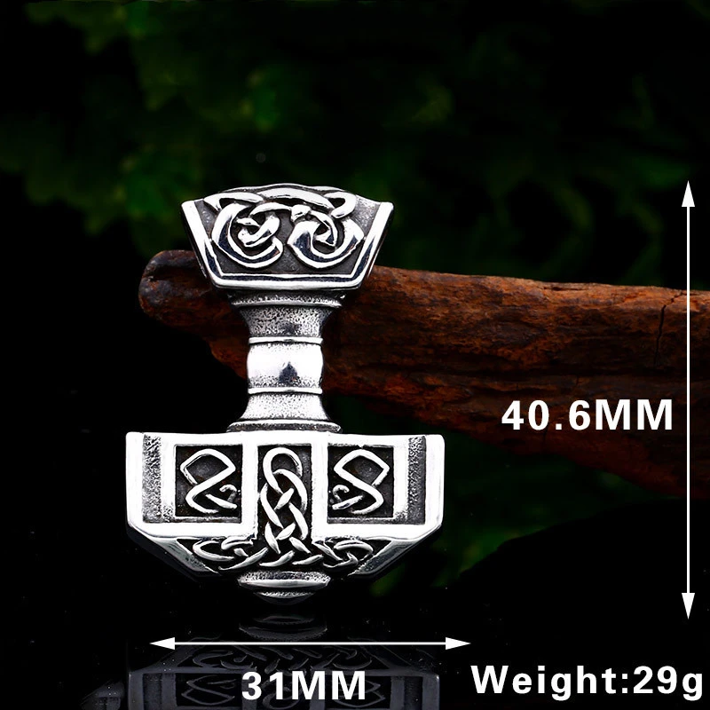 Stainless Steel Thor's Hammer Personality Pendant