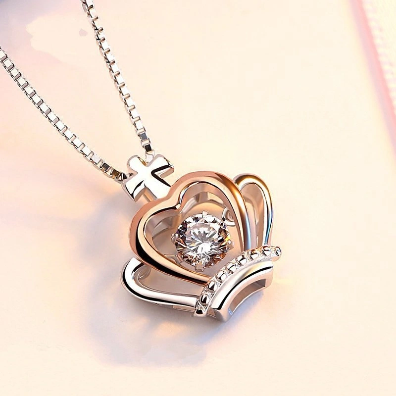 Silver Plated Necklace Female Korean Short Clavicle Chain Simple Pendant Jewelry