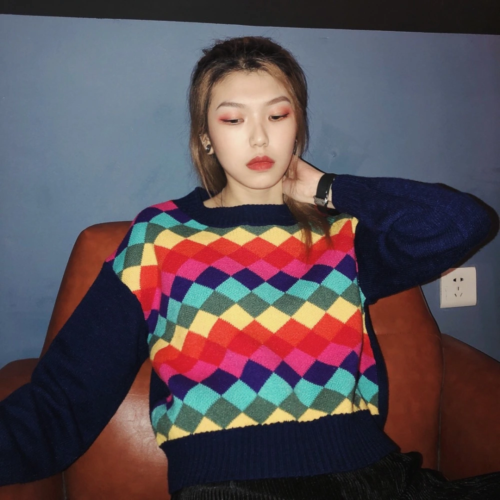Plaid sweater