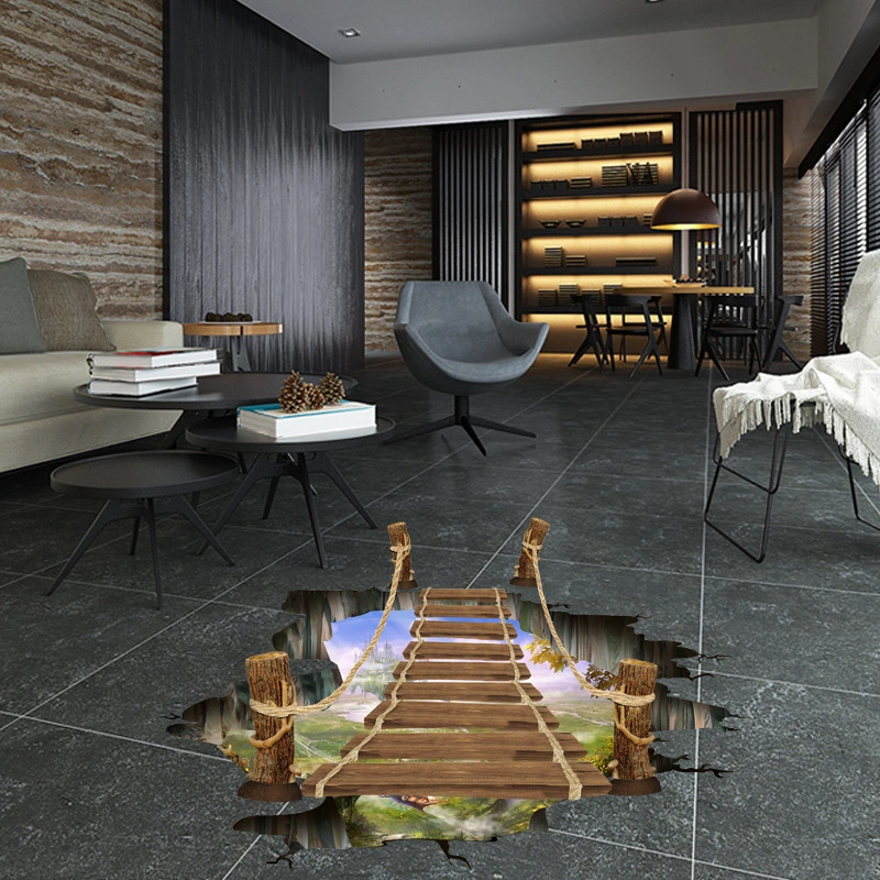 3D suspension bridge bedroom living room stickers