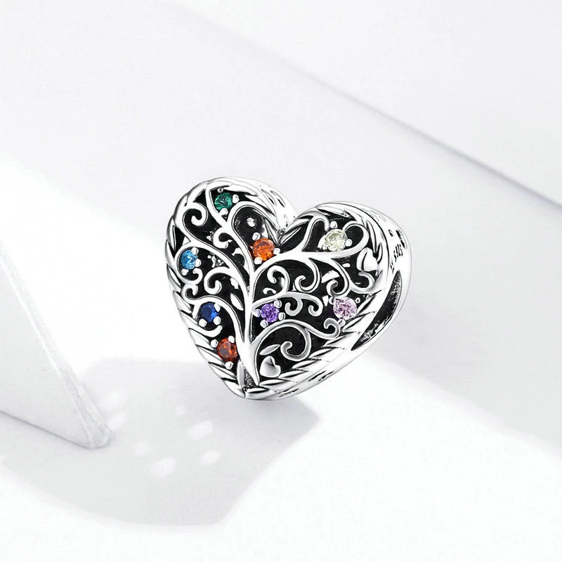 Colorful zircon heart-shaped DIY jewelry accessories