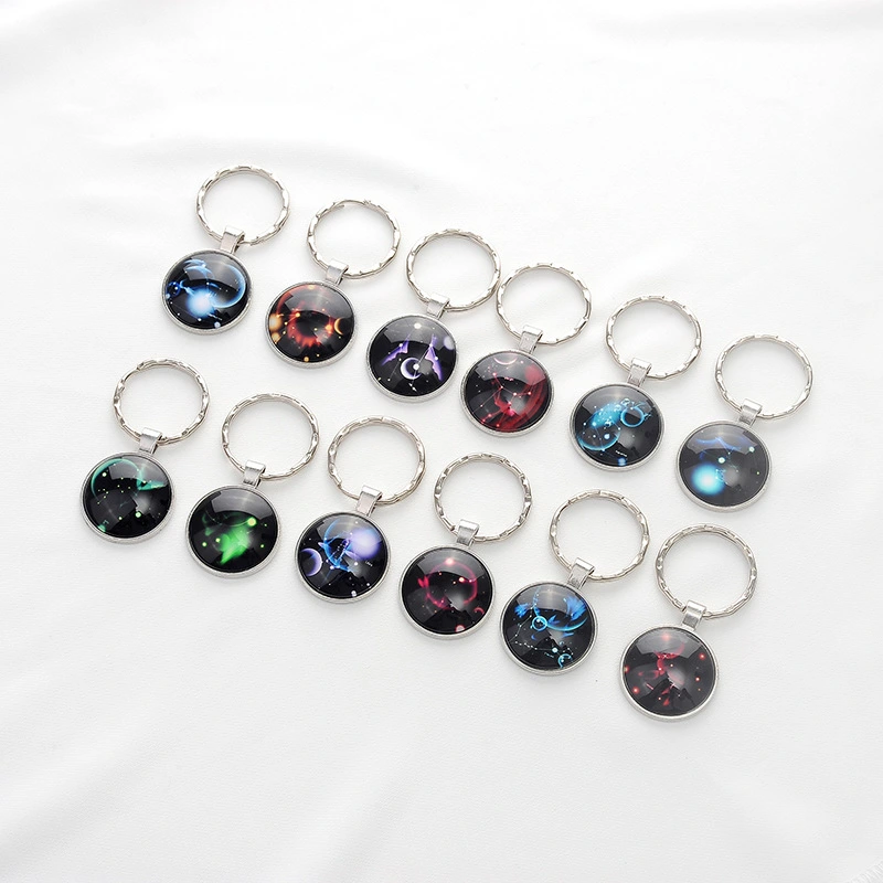 12 constellation keychain