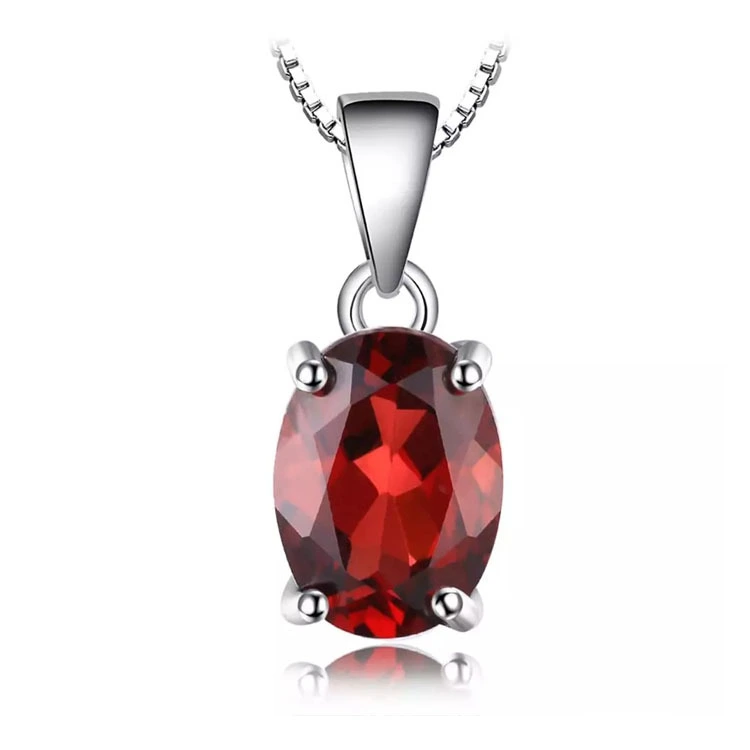 S925 sterling silver topaz zircon necklace