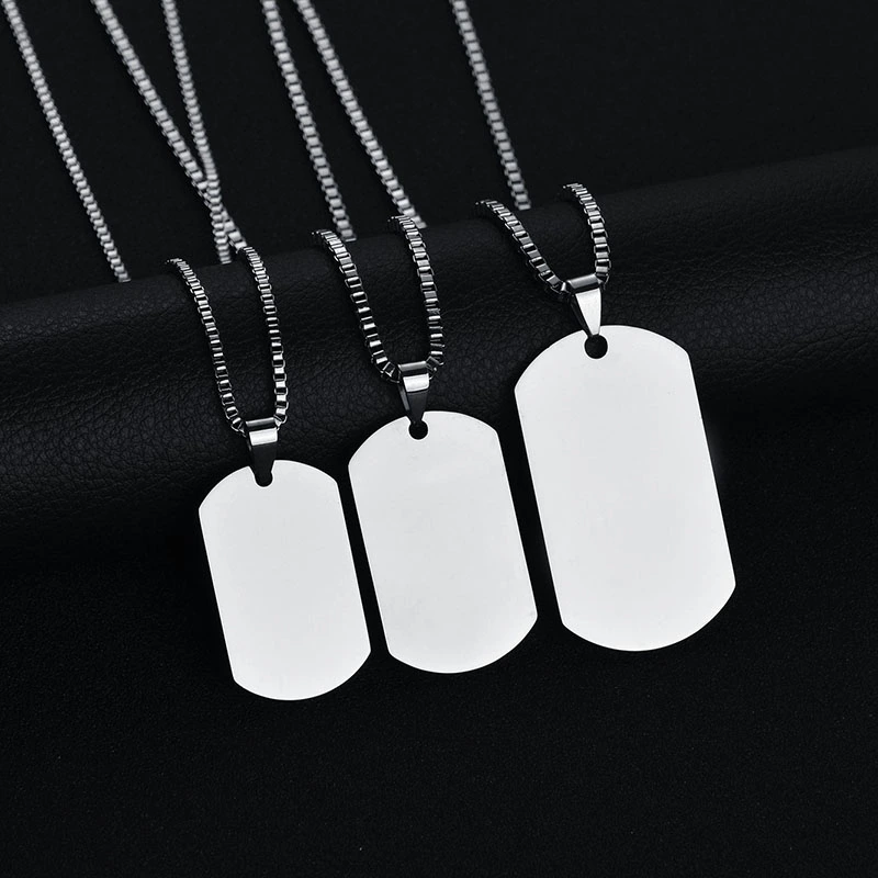 Titanium steel military brand stainless steel men's necklace private custom dog brand name pendant offering lettering