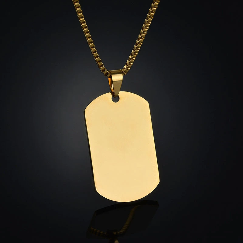 Titanium steel military brand stainless steel men's necklace private custom dog brand name pendant offering lettering