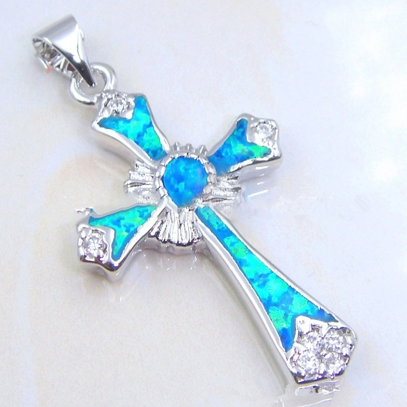 Epoxy cross pendant
