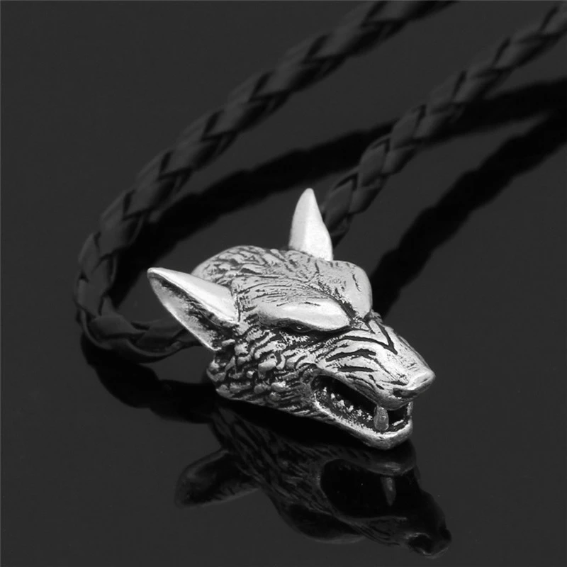 Wolf Head Men's Pendant Necklace