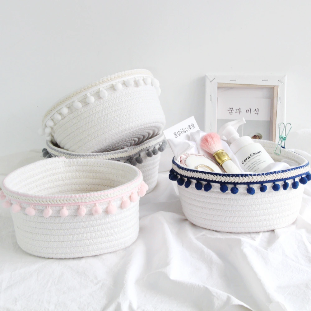 Nordic simple cotton rope storage basket