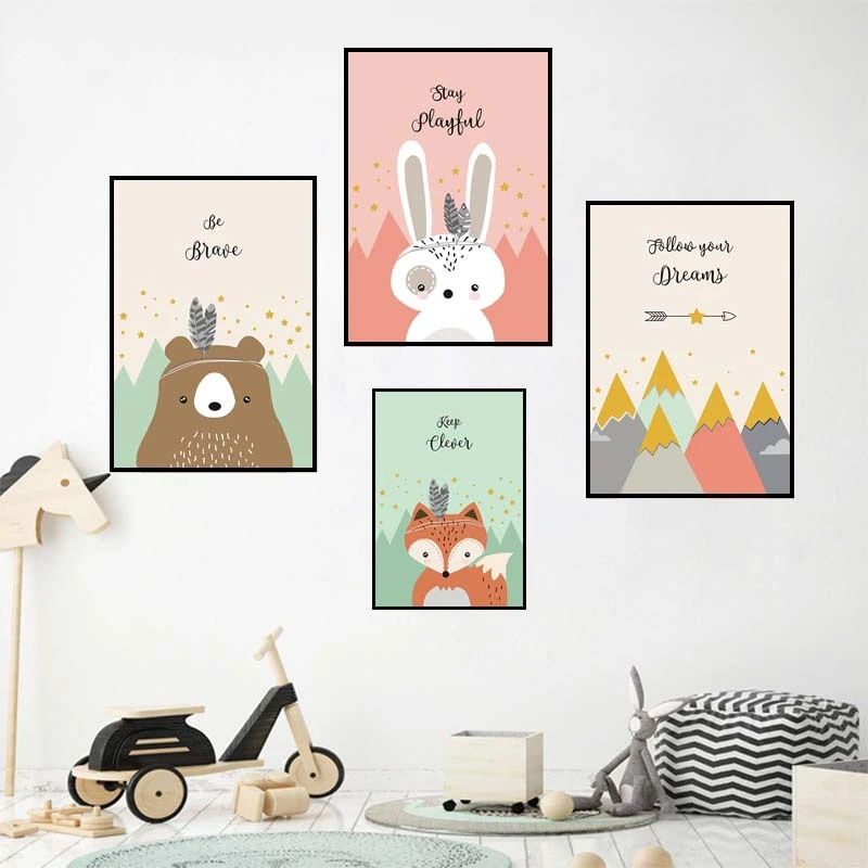 Children's room decoration painting core