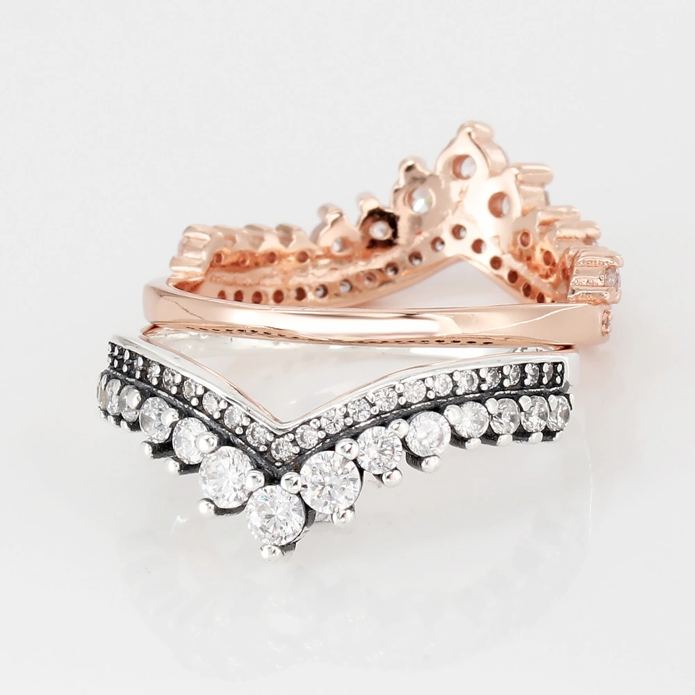 Fashion All-match Diamond Crown Ring Bracelet Jewelry