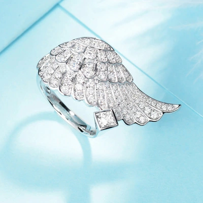 Angel wings ring