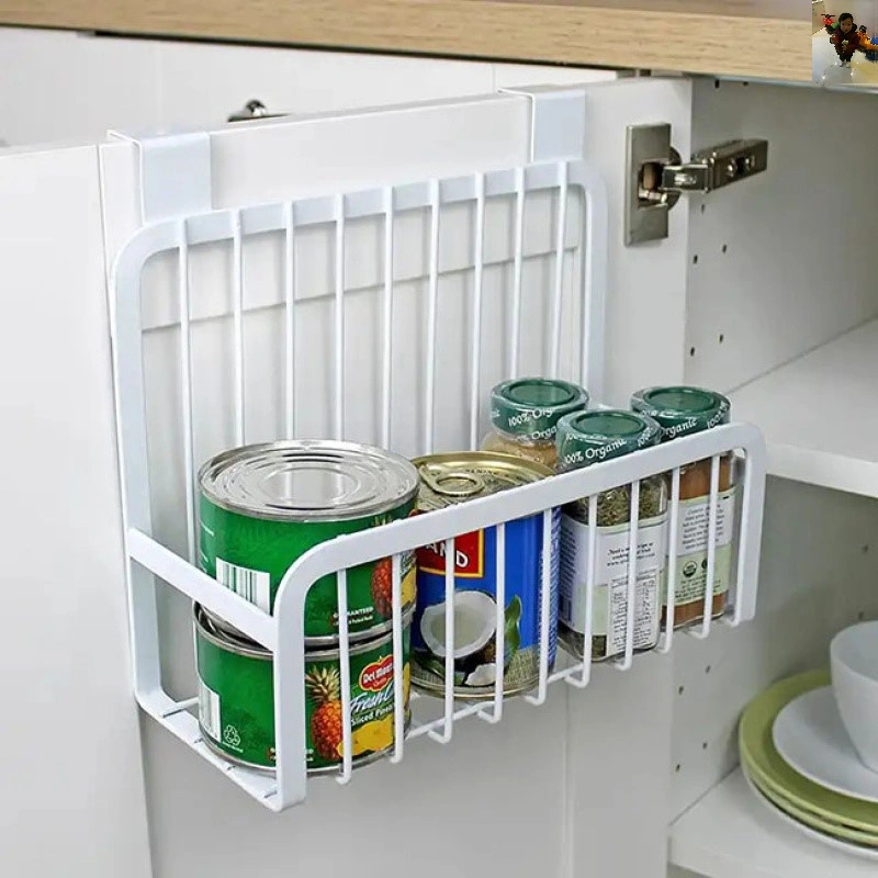 Door cabinet cupboard hanging basket