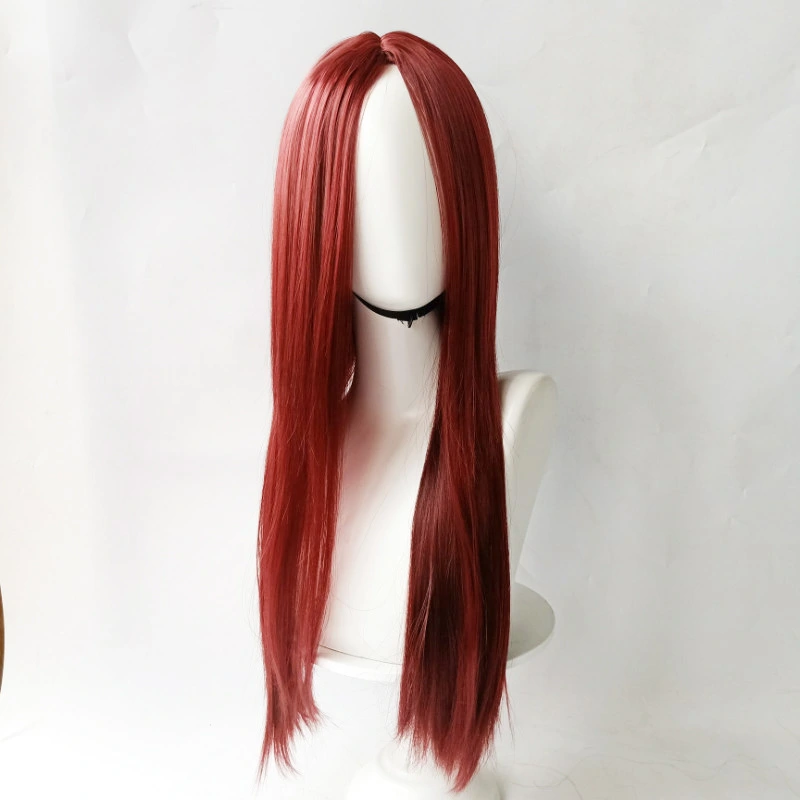 Female mid-point bangs long wig