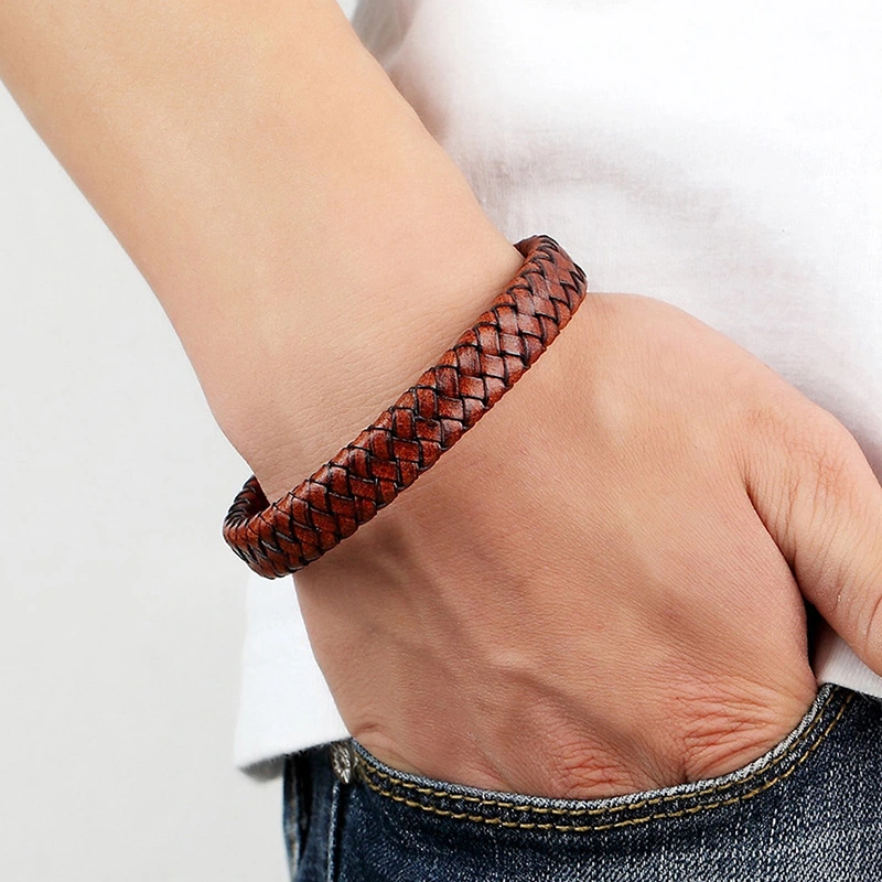 Woven leather bracelet personality bracelet