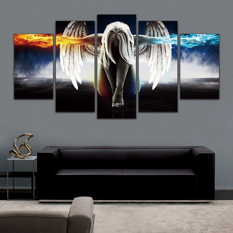 Angel Girl Anime Demon Movie Poster Oil Painting