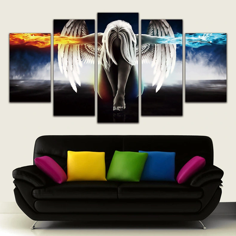 Angel Girl Anime Demon Movie Poster Oil Painting