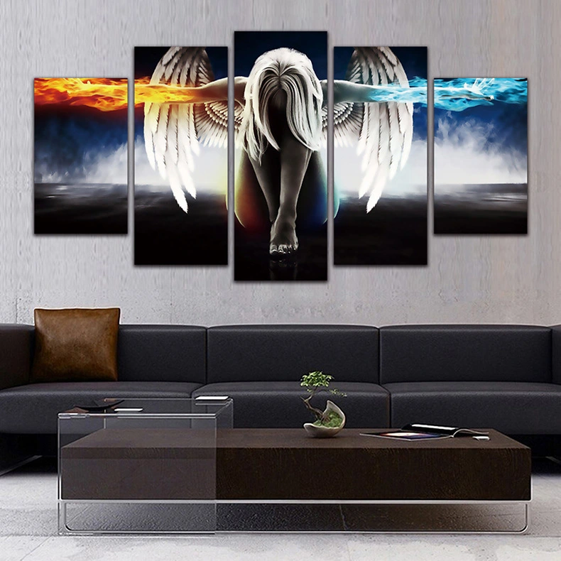 Angel Girl Anime Demon Movie Poster Oil Painting