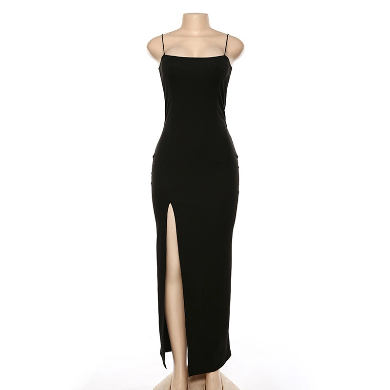 Slim-fit Split Halter Dress Halter Dress