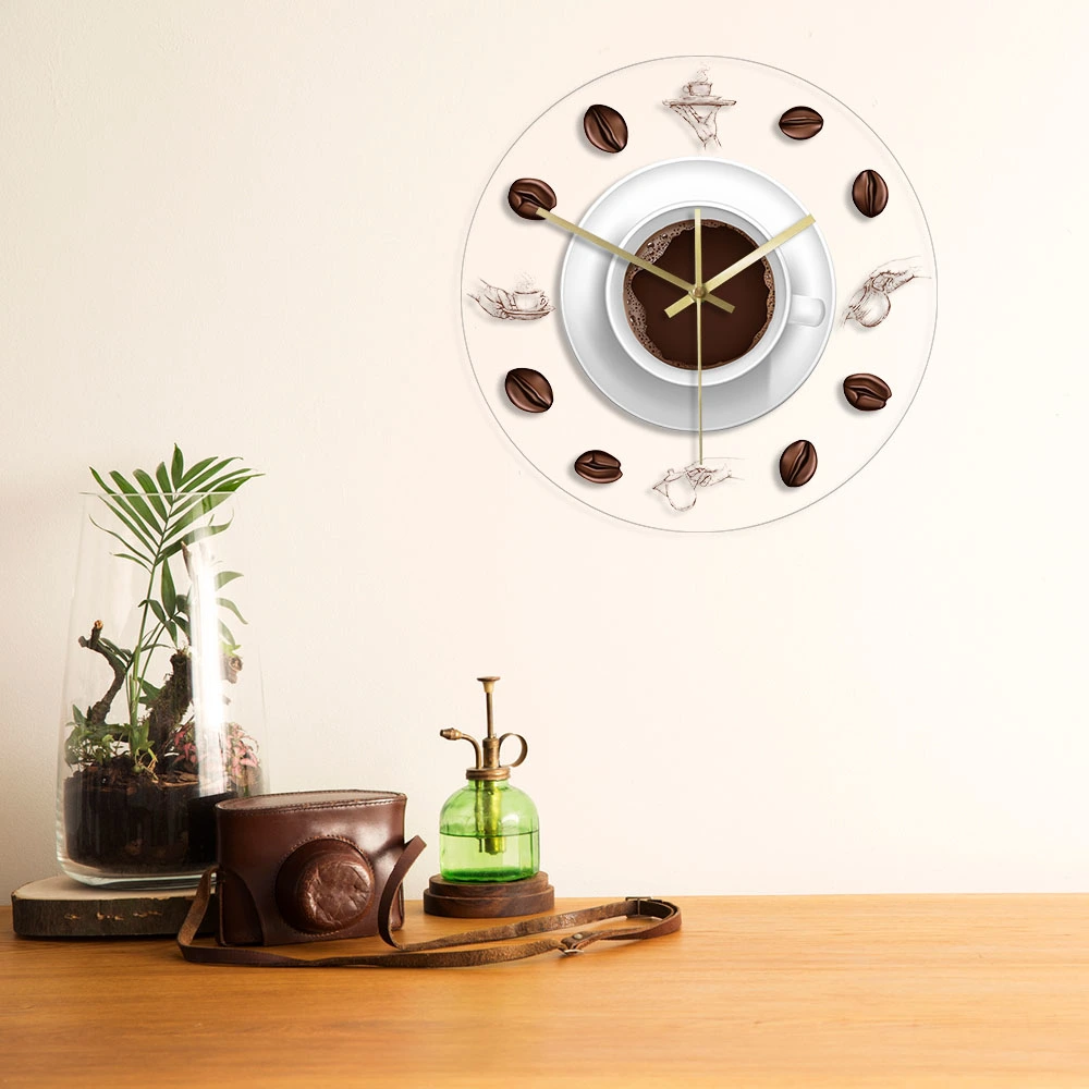 LED light transparent decorative wall clock