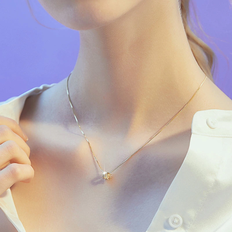 Sweet diamond crown fashion ins clavicle chain