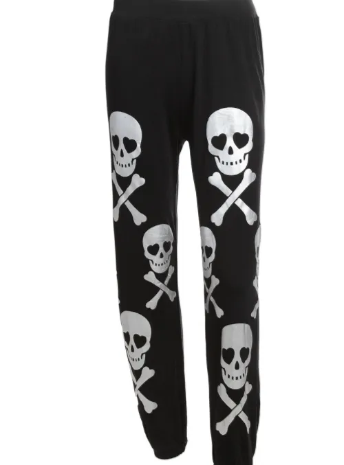 Shiny Skull Comfy Pants