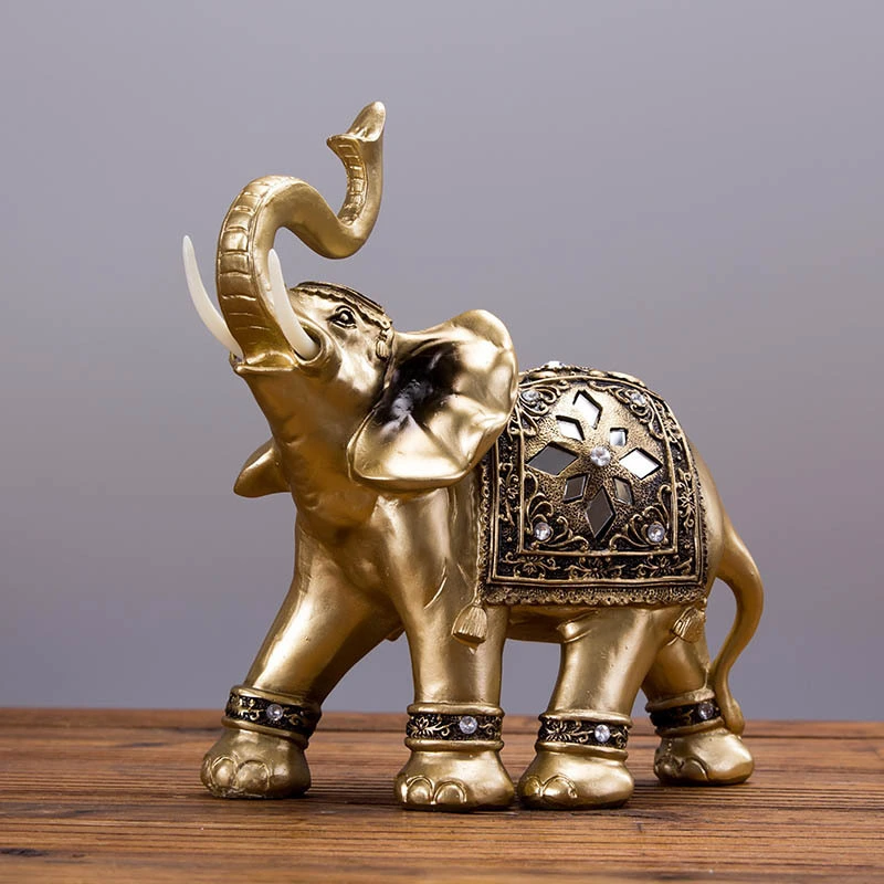 Lucky elephant European style ornaments Resin technology