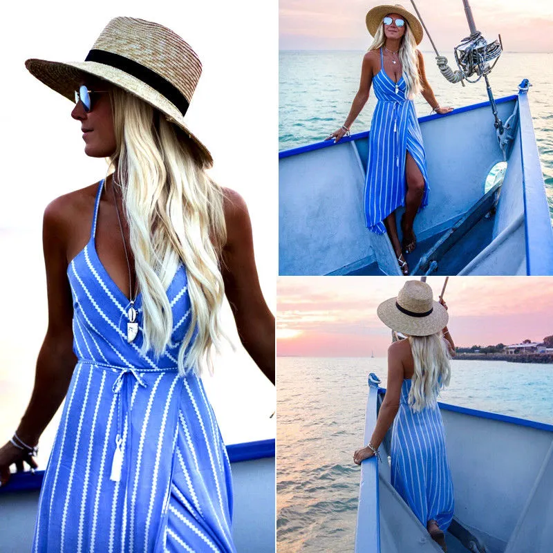 Striped boho dress