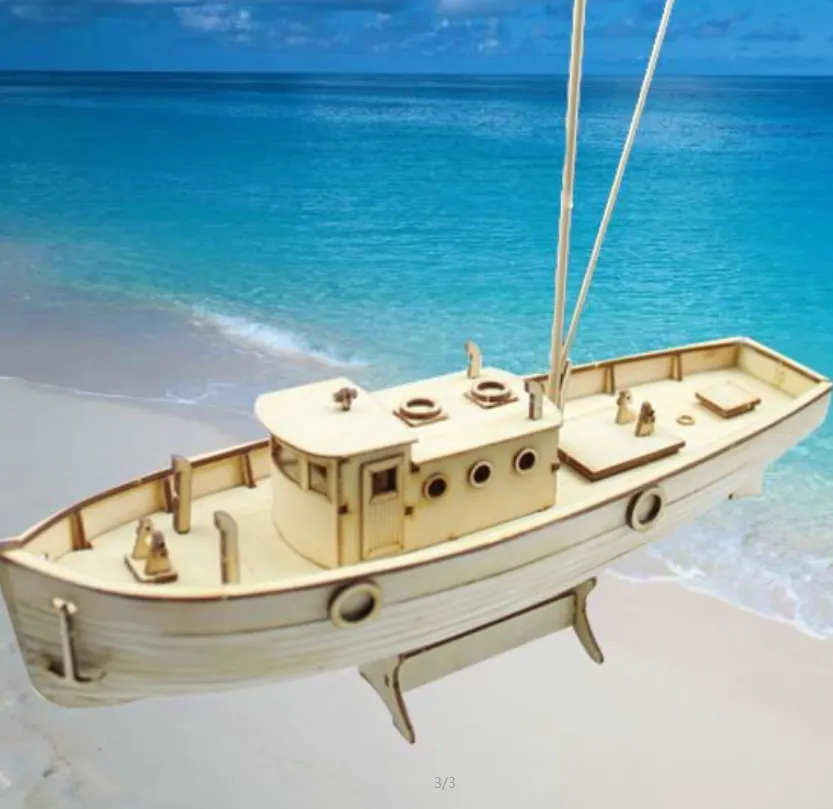 Model wooden assembled ship