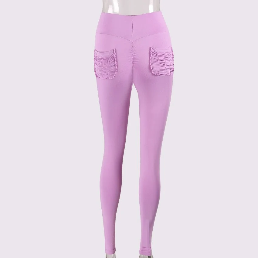 Slim fit breathable hip sports yoga pants