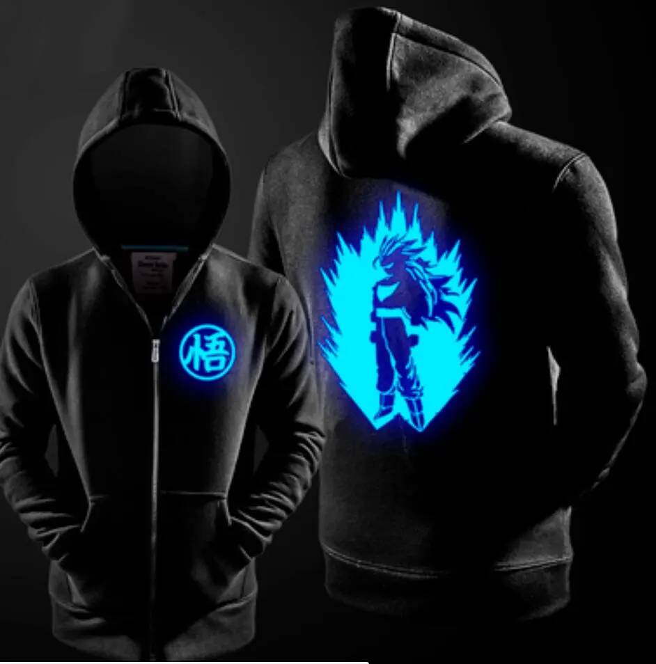 Dragon Ball  Goku Cosplay Costume Luminous Zipper Jacket Coat