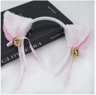 Lace cat fun suit bracelet headband cute bells cat girl black white